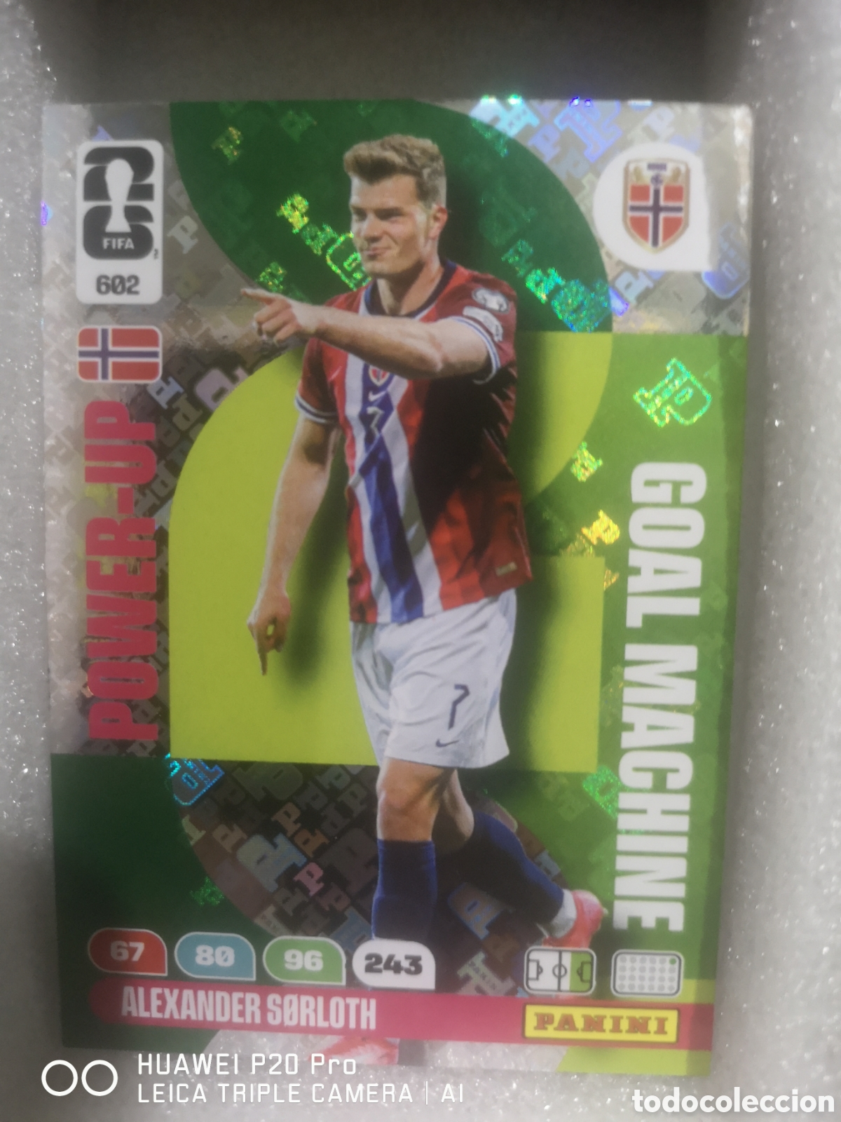 Cromos de F&uacute;tbol: ADRENALYN XL FIFA WORLD CUP 2026 GOAL MACHINE POWER - UP ALEXANDER SORLOTH 602 NORUEGA