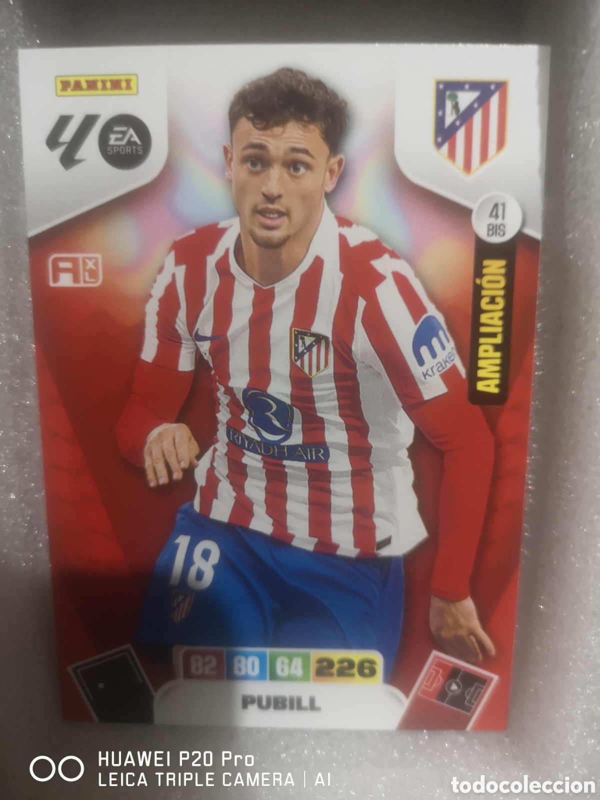 Cromos de F&uacute;tbol: ADRENALYN 2025 2026 PUBILL AMPLIACION 41 BIS ATLETICO DE MADRID