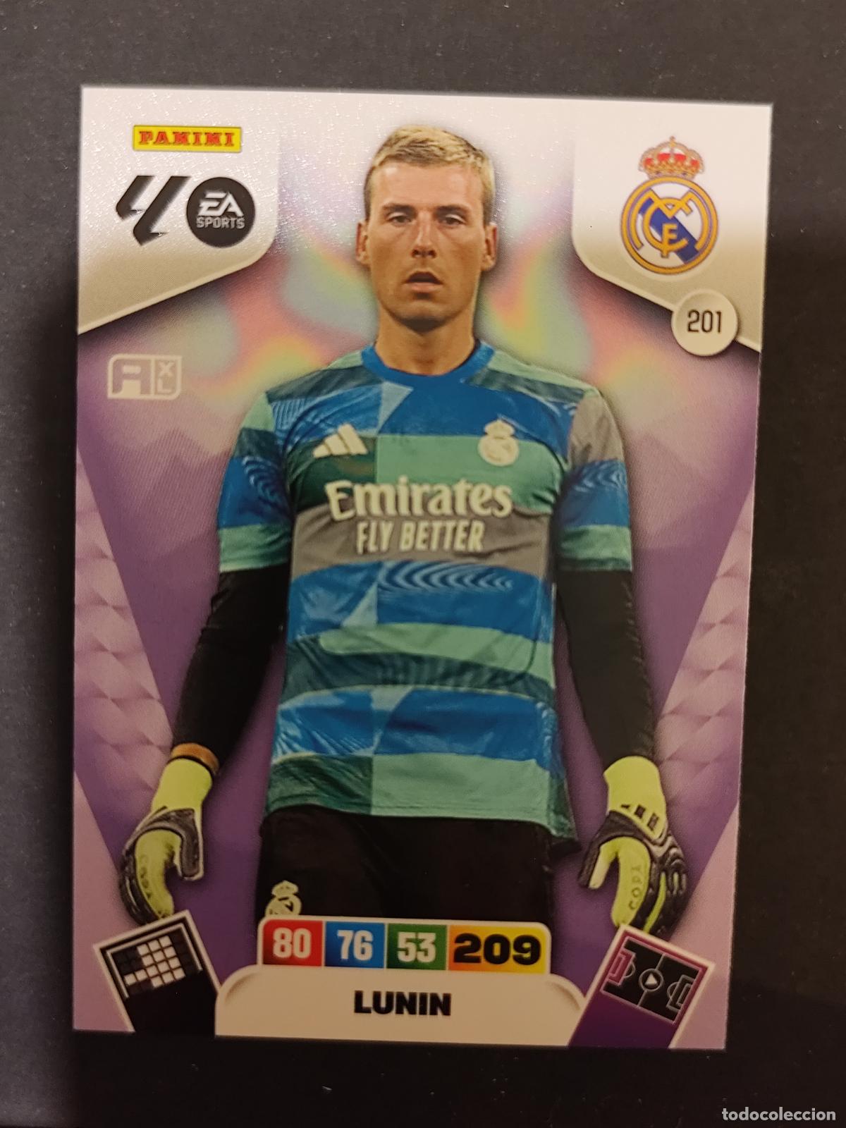 Cromos de F&uacute;tbol: 201 LUNIN REAL MADRID ADRENALYN 2025 2026 25 26