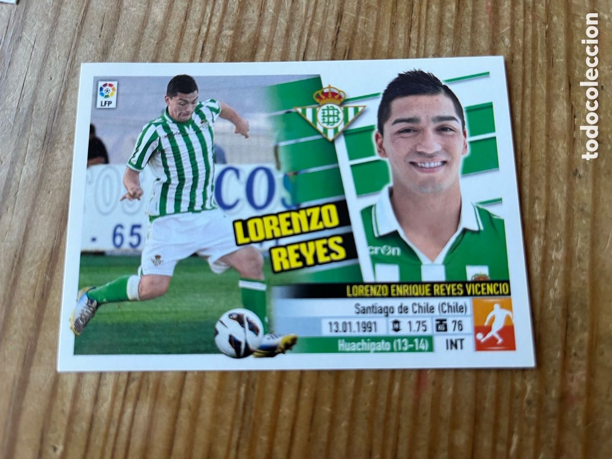 Cromos de F&uacute;tbol: CROMO SIN PEGAR NUNCA PEGADO ALBUM LIGA ESTE 13 14 2013 2014 BETIS # 8 LORENZO REYES