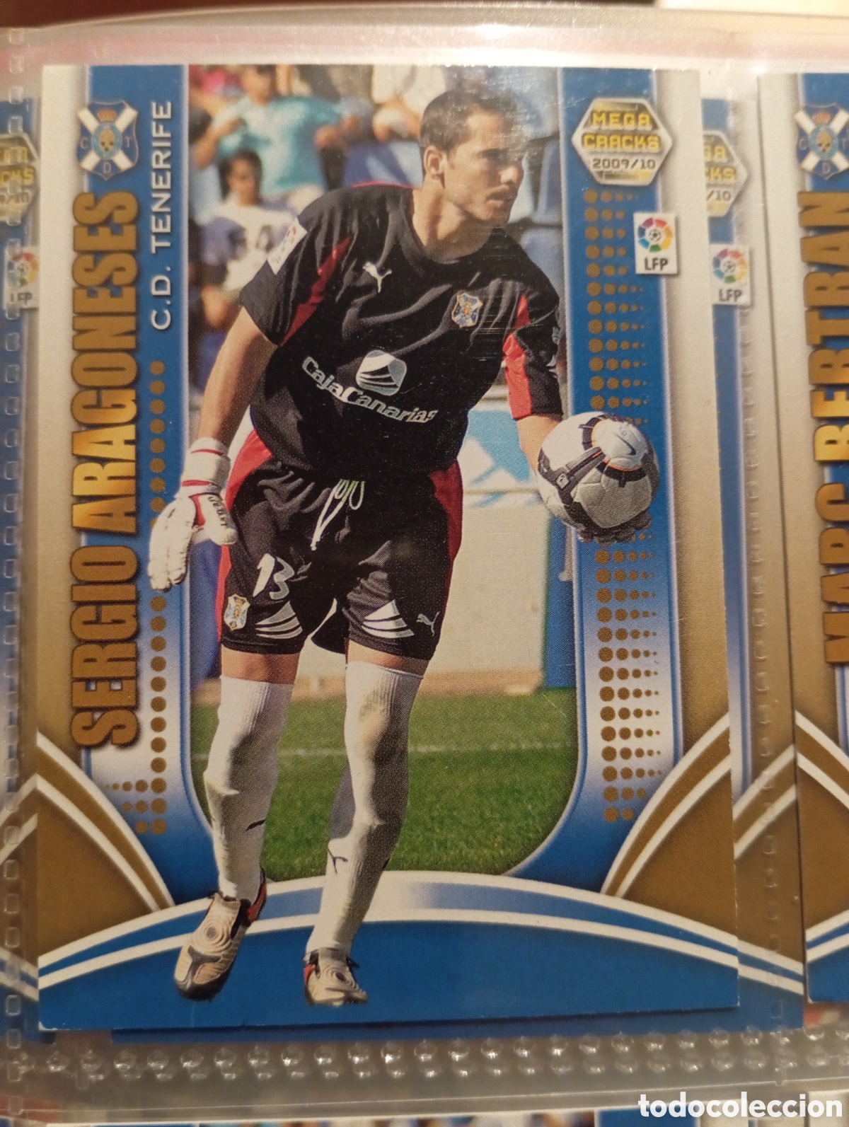 Fu&szlig;ball-Sticker: SERGIO ARAGONESES CD TENERIFE Cromo ficha de futbol Megacracks 2009-2010 MGK 09-10 Liga Espa&ntilde;ola