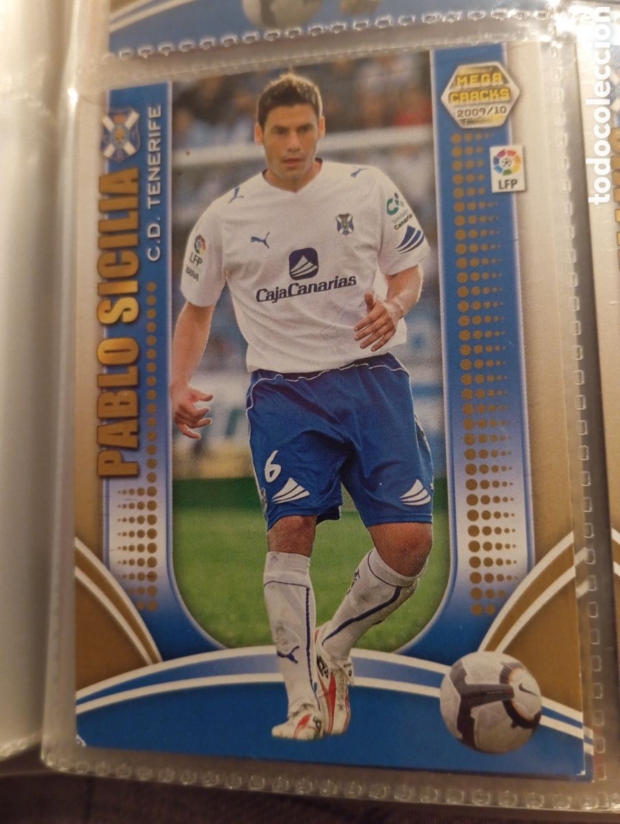 Fu&szlig;ball-Sticker: PABLO SICILIA CD TENERIFE Cromo ficha de futbol Megacracks 2009-2010 MGK 09-10 Liga Espa&ntilde;ola