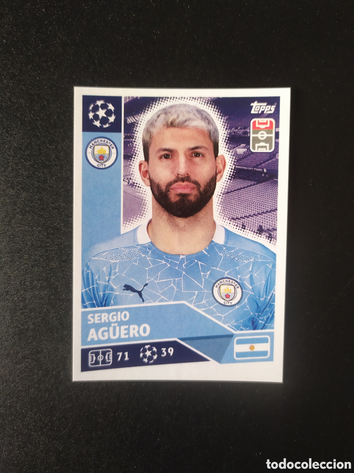 Fu&szlig;ball-Sticker: UEFA Champions League 2020 2021 20 21 stickers topps Ag&uuml;ero n&deg; 18 Manchester City