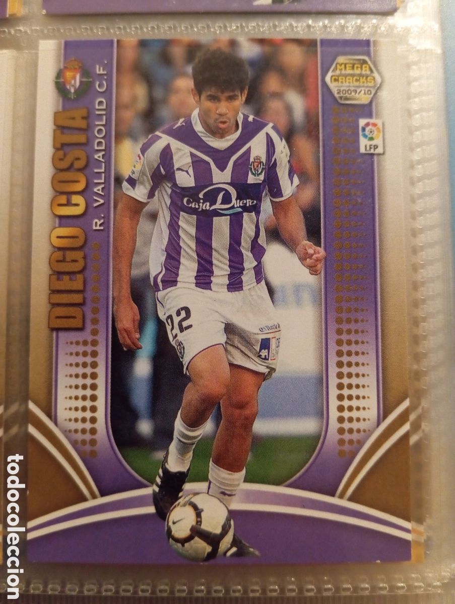 Football Stickers: DIEGO COSTA R. VALLADOLID CF Cromo ficha de futbol Megacracks 2009-2010 MGK 09-10 Liga Espa&ntilde;ola