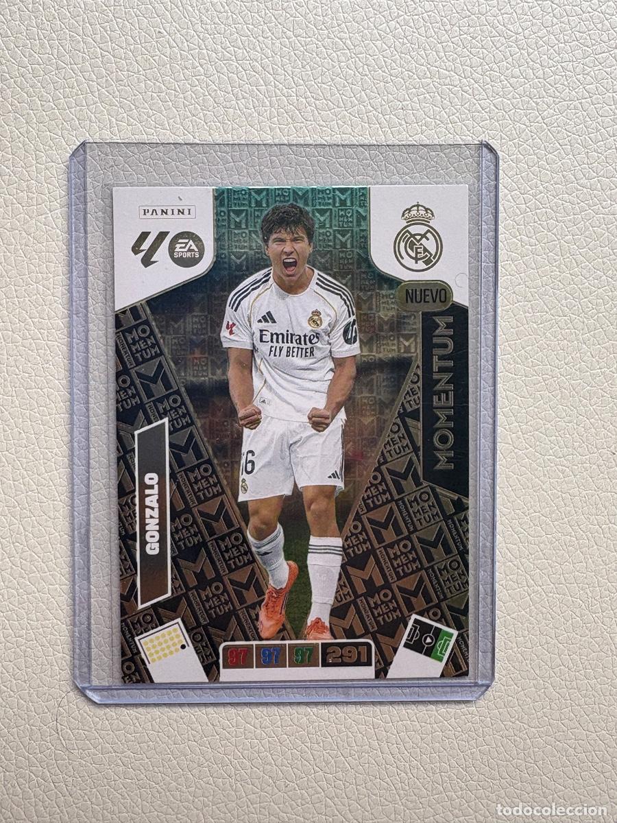 Cromos de F&uacute;tbol: CROMO PANINI ADRENALYN 2025-26 25-26 NUEVO MOMENTUM GONZALO REAL MADRID