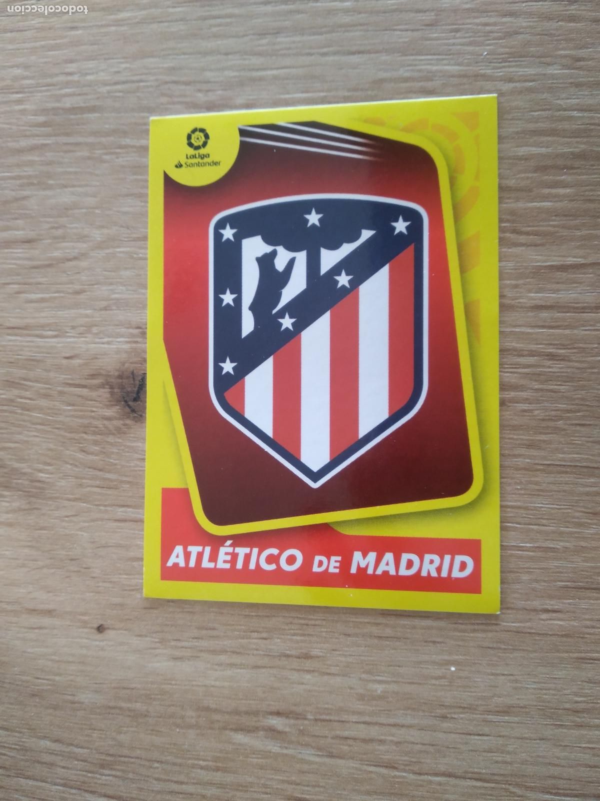 Cromos de F&uacute;tbol: 1 ESCUDO ATLETICO DE MADRID CROMO FUTBOL PANINI LIGA 21-22 EDICIONES ESTE 2021-2022