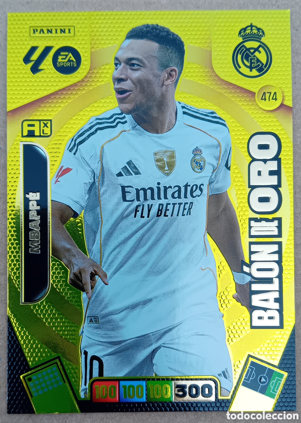 Cromos de F&uacute;tbol: BAL&Oacute;N DE ORO MBAPP&Eacute; ADRENALYN 2025-26