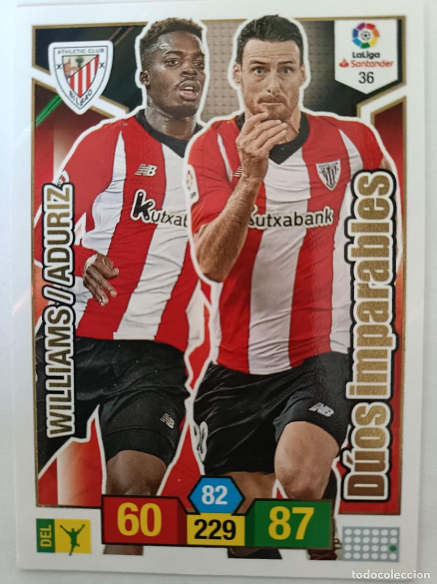 Cromos de F&uacute;tbol: #36 WILLIAMS/ADURIZ (DUOS IMPARABLES) ATHLETIC DE BILBAO ADRENALYN 18/19 PANINI