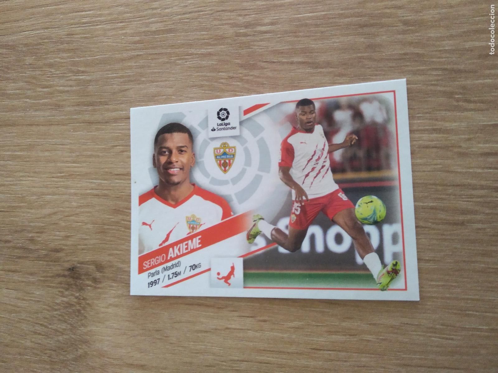 Cromos de F&uacute;tbol: 9A AKIEME ALMERIA CROMO FUTBOL PANINI LIGA 22-23 EDICIONES ESTE 2022-2023