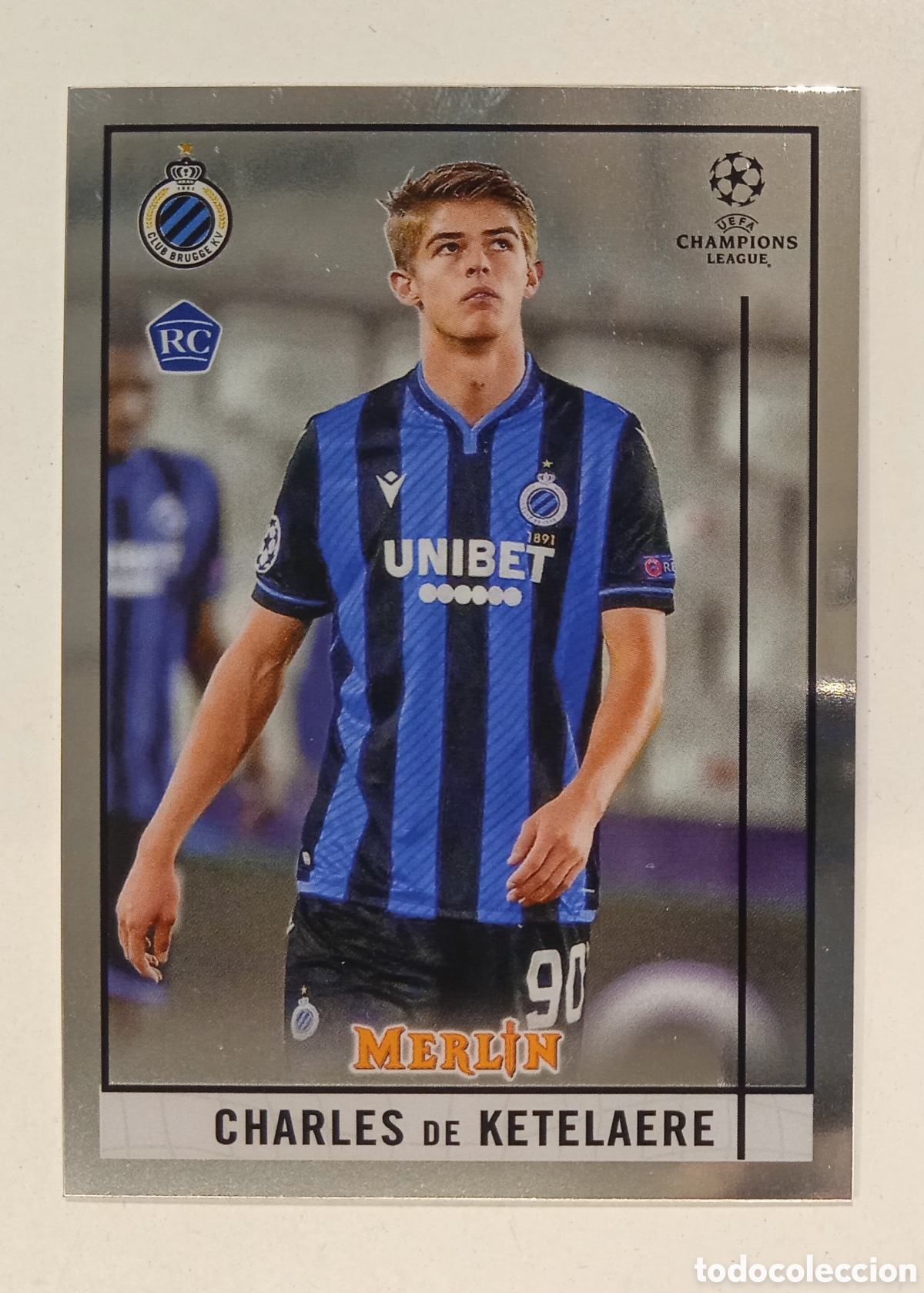 Cromos de F&uacute;tbol: CHARLES DE KETELAERE ROOKIE BRUJAS BRUGGE 2020 2021 20 21 TOPPS MERLIN UCL 3