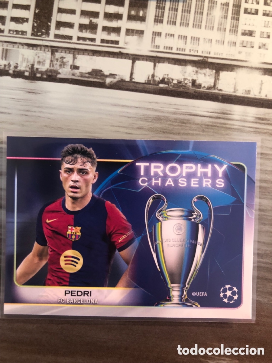 Cromos de F&uacute;tbol: Pedri trophy chasers RF7 flagship UCL 2024-2025 Topps fc Barcelona