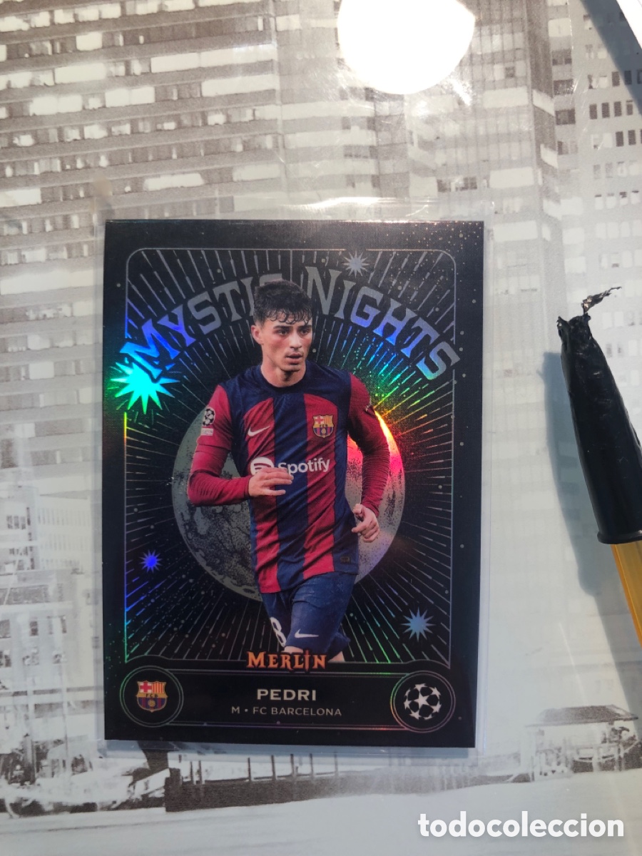Cromos de F&uacute;tbol: Pedri mystic nights fc Barcelona MN6 topps Merl&iacute;n UCL 2024-2025
