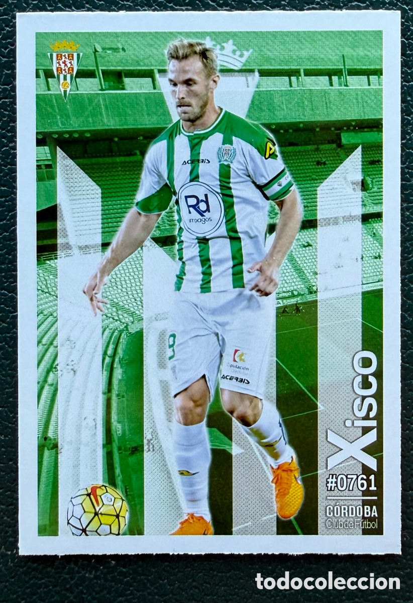 Cromos de F&uacute;tbol: 761 XISCO CORDOBA CF FICHAS ALBUM MUNDICROMO 2015 2016 15 16
