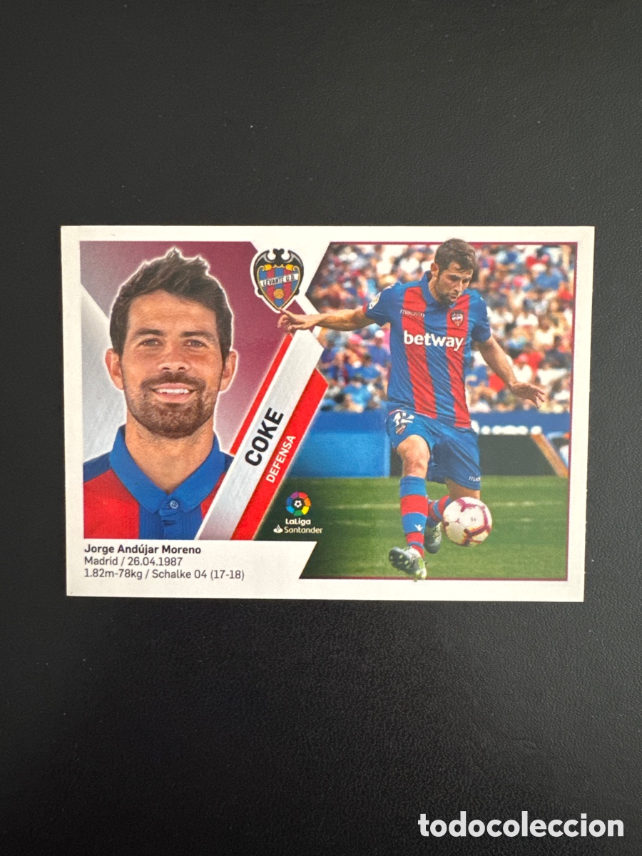 Fu&szlig;ball-Sticker: COKE LEVANTE N&Uacute;MERO 3 LIGA ESTE 2019 2020