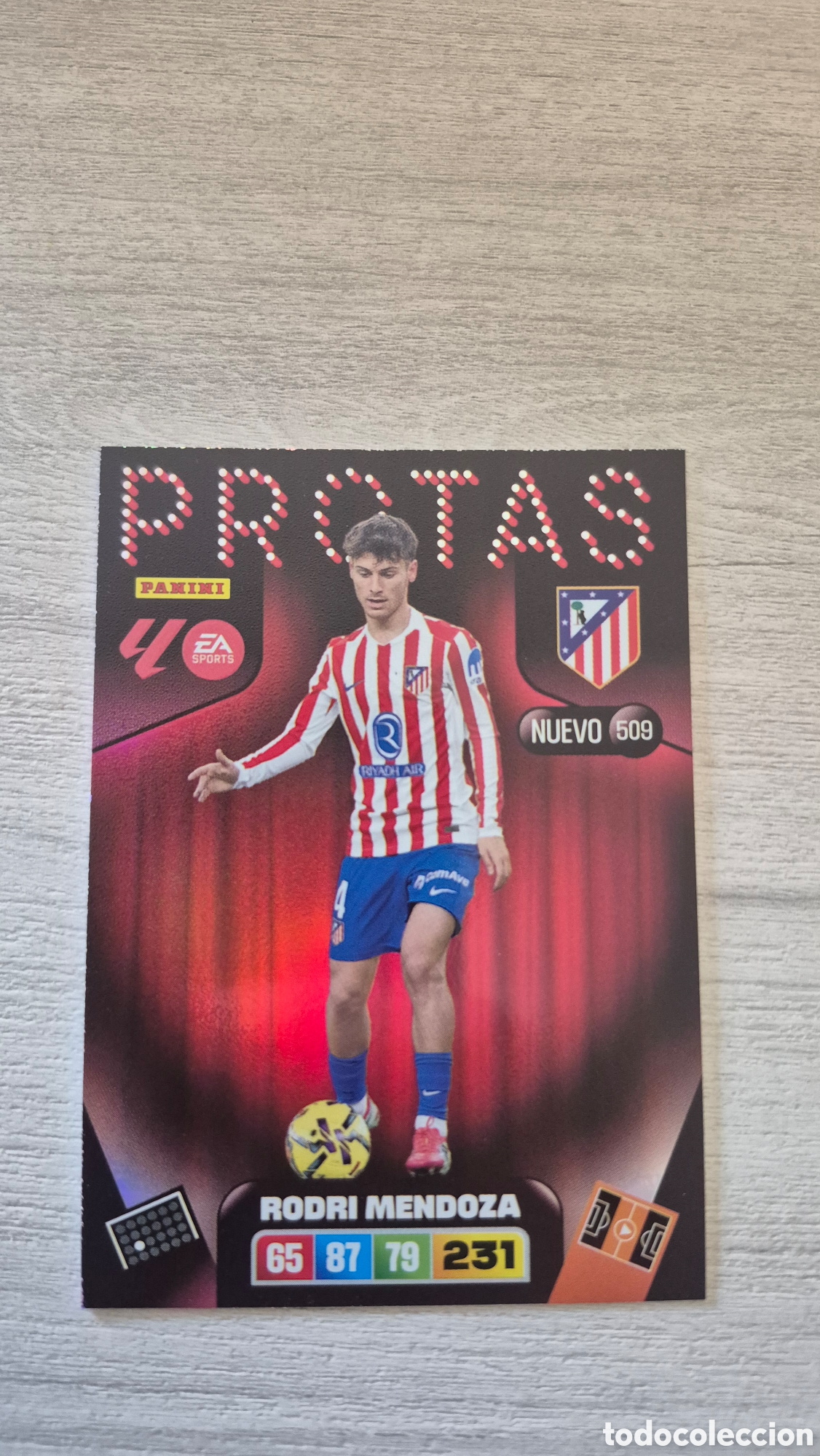 Cromos de F&uacute;tbol: N&deg;509 Nuevo Protas Rodri Mendoza Adrenalyn 25/26