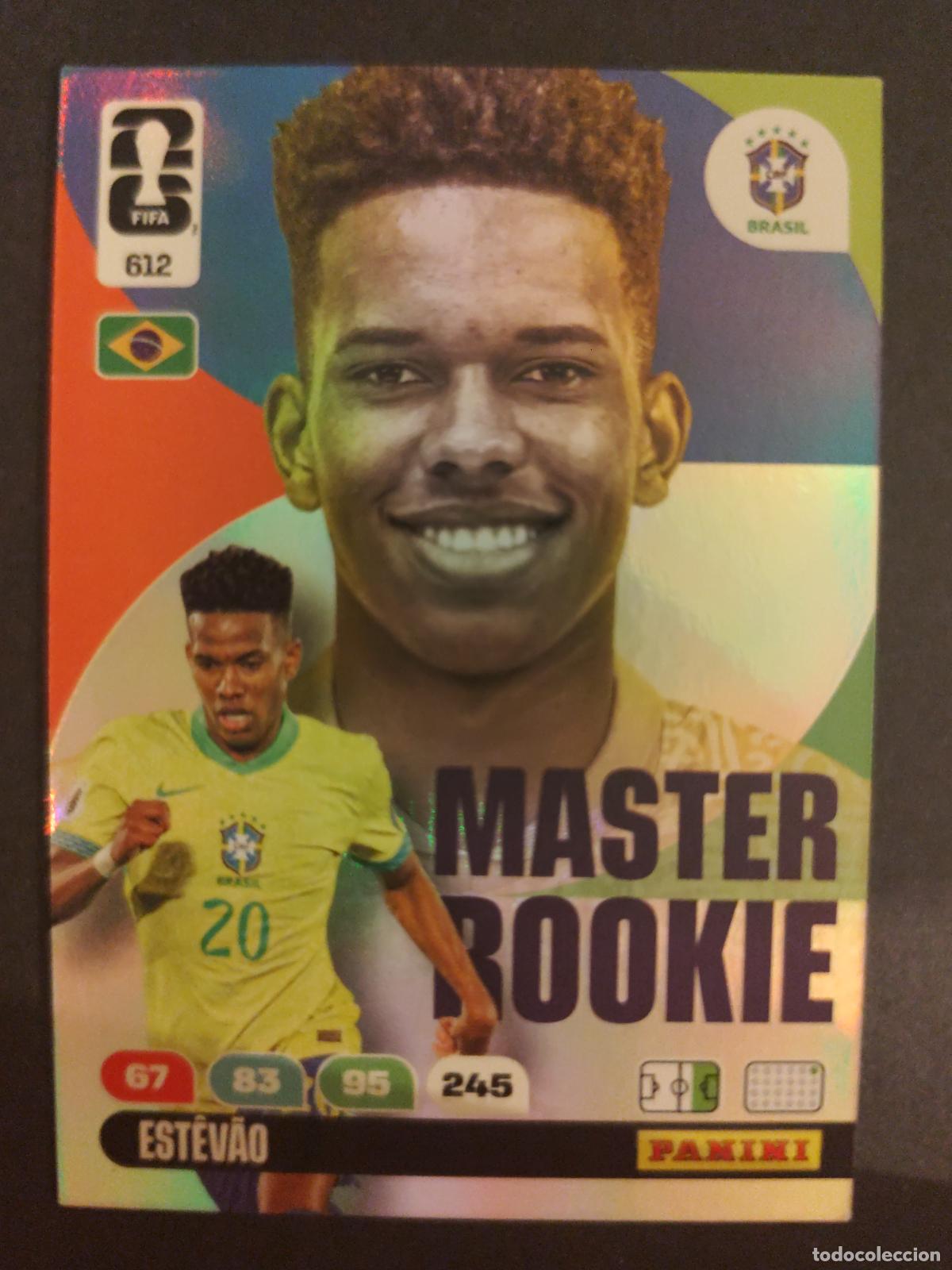 Cromos de F&uacute;tbol: 612 ESTEV&Atilde;O WILLIAN BRASIL MASTER ROOKIE ADRENALYN MUNDIAL FIFA WORLD CUP 2026 PANINI