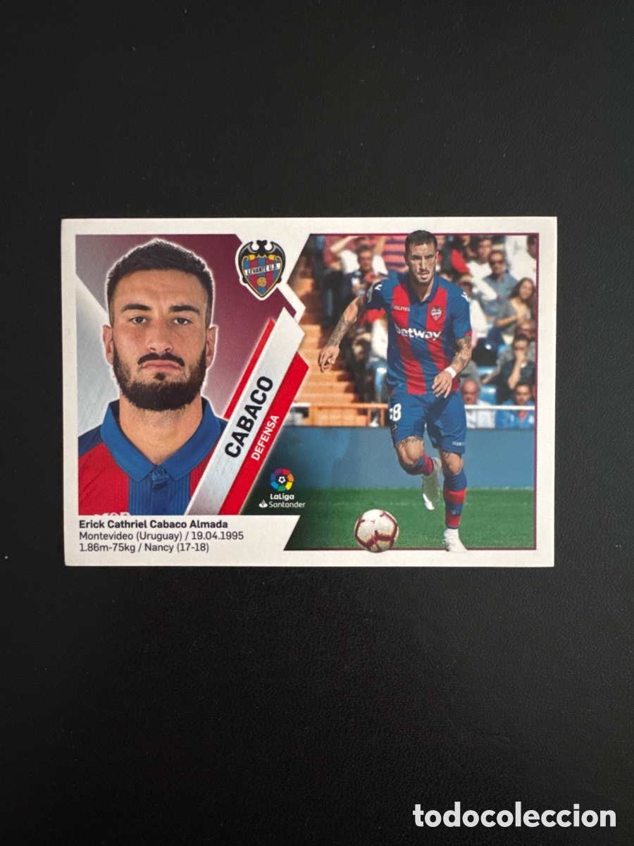 Figurine di Calcio: CABACO LEVANTE N&Uacute;MERO 5 LIGA ESTE 2019 2020