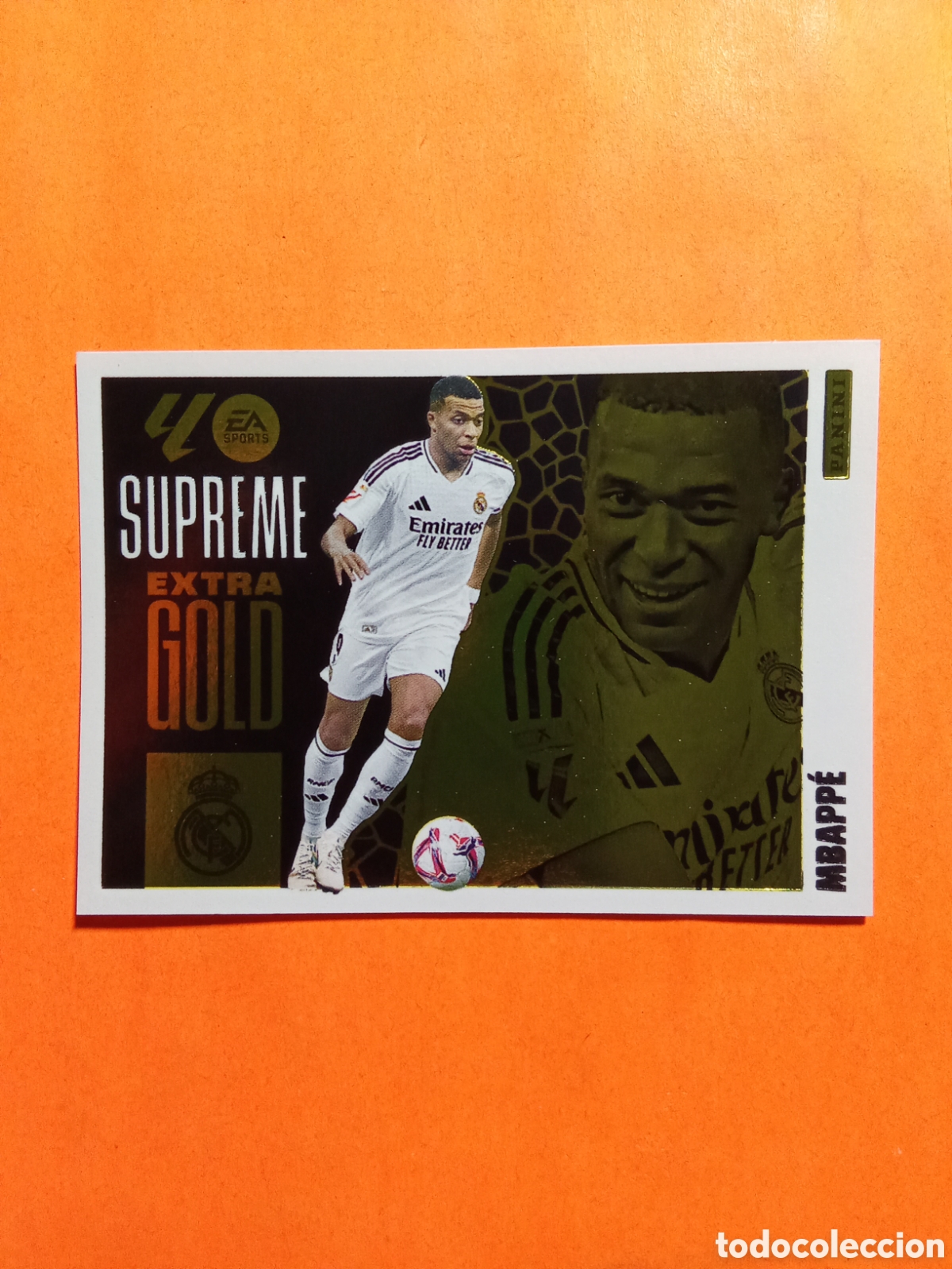 Cromos de F&uacute;tbol: CROMO EXTRA GOLD SUPREME MBAPPE REAL MADRID LIGA ESTE 25-26