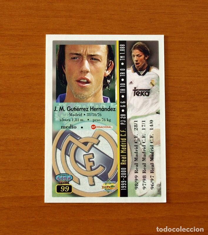 Cromos de F&uacute;tbol: Real Madrid - N&ordm; 99, Guti - Las Fichas de la Liga Mundicromo 2000-2001, 00-01