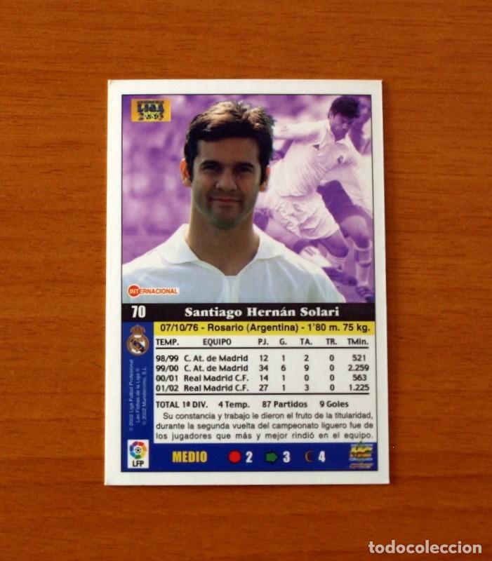 Cromos de F&uacute;tbol: Real Madrid - N&ordm; 70 Solari - Mundicromo Las Fichas de la Liga 2002-2003, 02-03