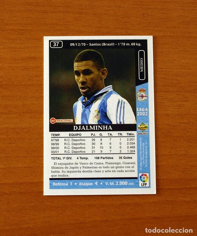 Cromos de F&uacute;tbol: Deportivo La Coru&ntilde;a - N&ordm; 37 Djalminha - Mundicromo Las Fichas de la Liga 2001-2002, 01-02