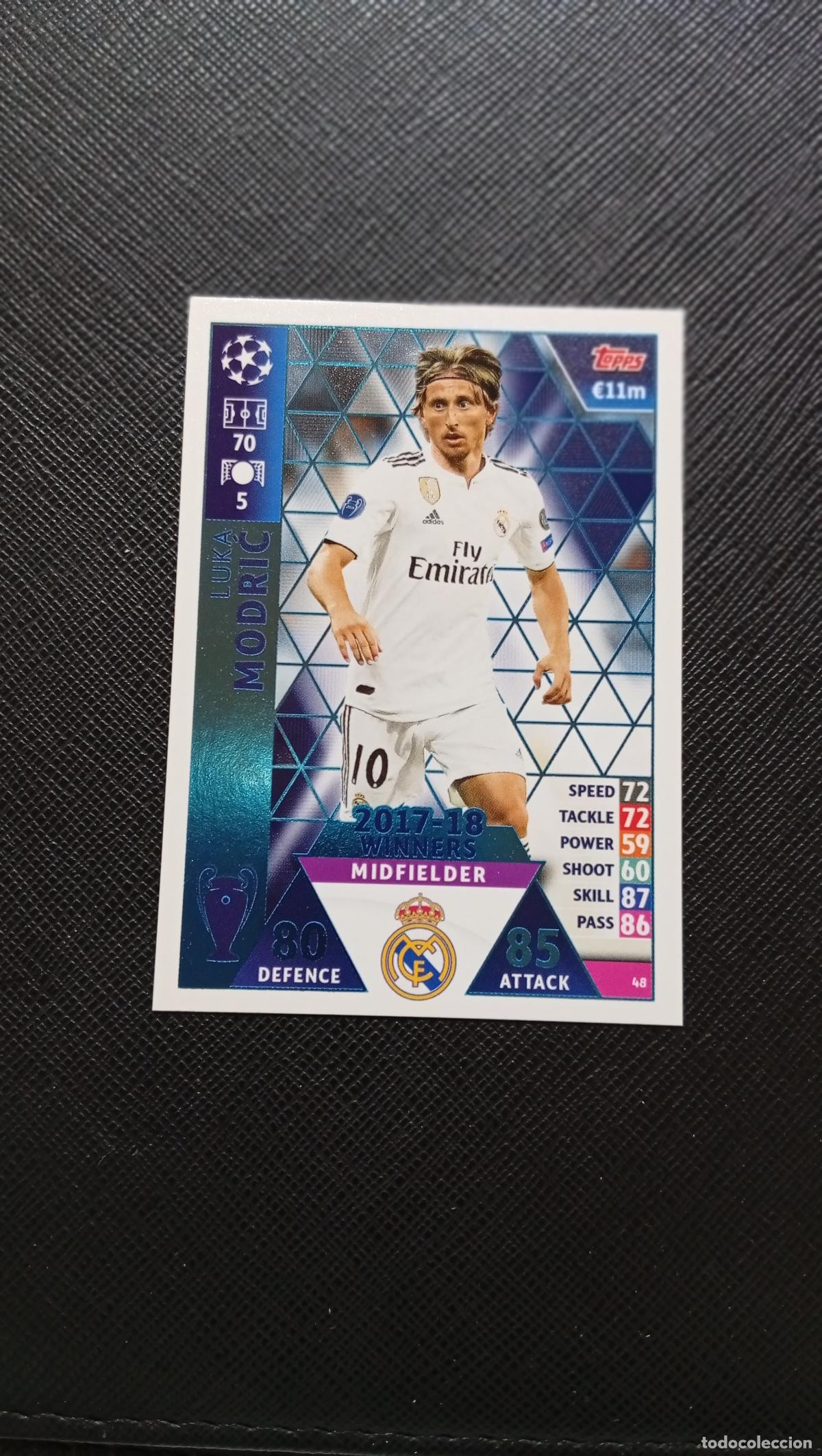 Cromos de F&uacute;tbol: 48 MODRIC REAL MADRID TOPPS MATCH ATTAX 2018 2109 FUTBOL CROMO 18 19 - A184 PG38 B