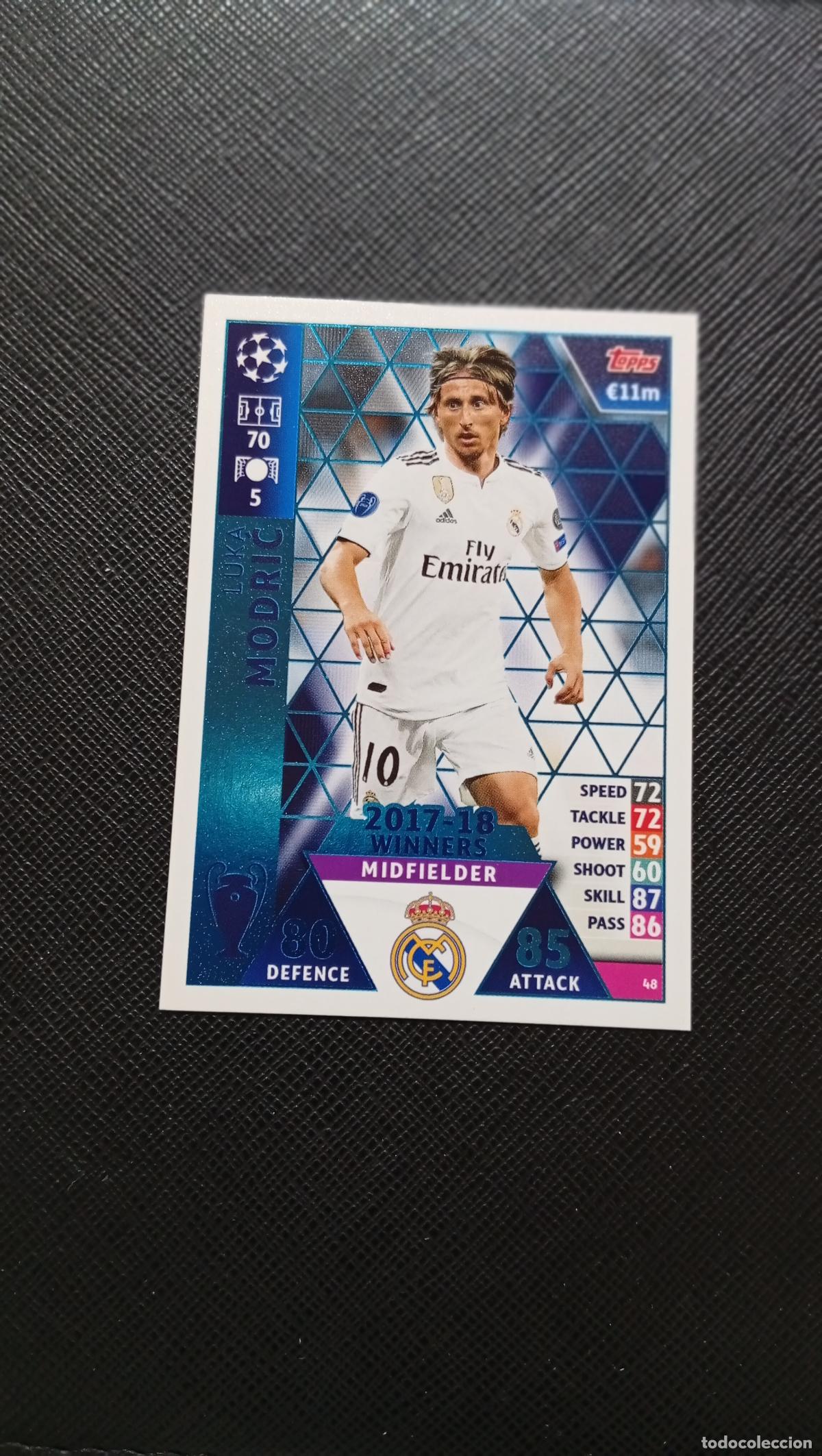 Fu&szlig;ball-Sticker: 48 MODRIC REAL MADRID TOPPS MATCH ATTAX 2018 2109 FUTBOL CROMO 18 19 - A184 PG38 C