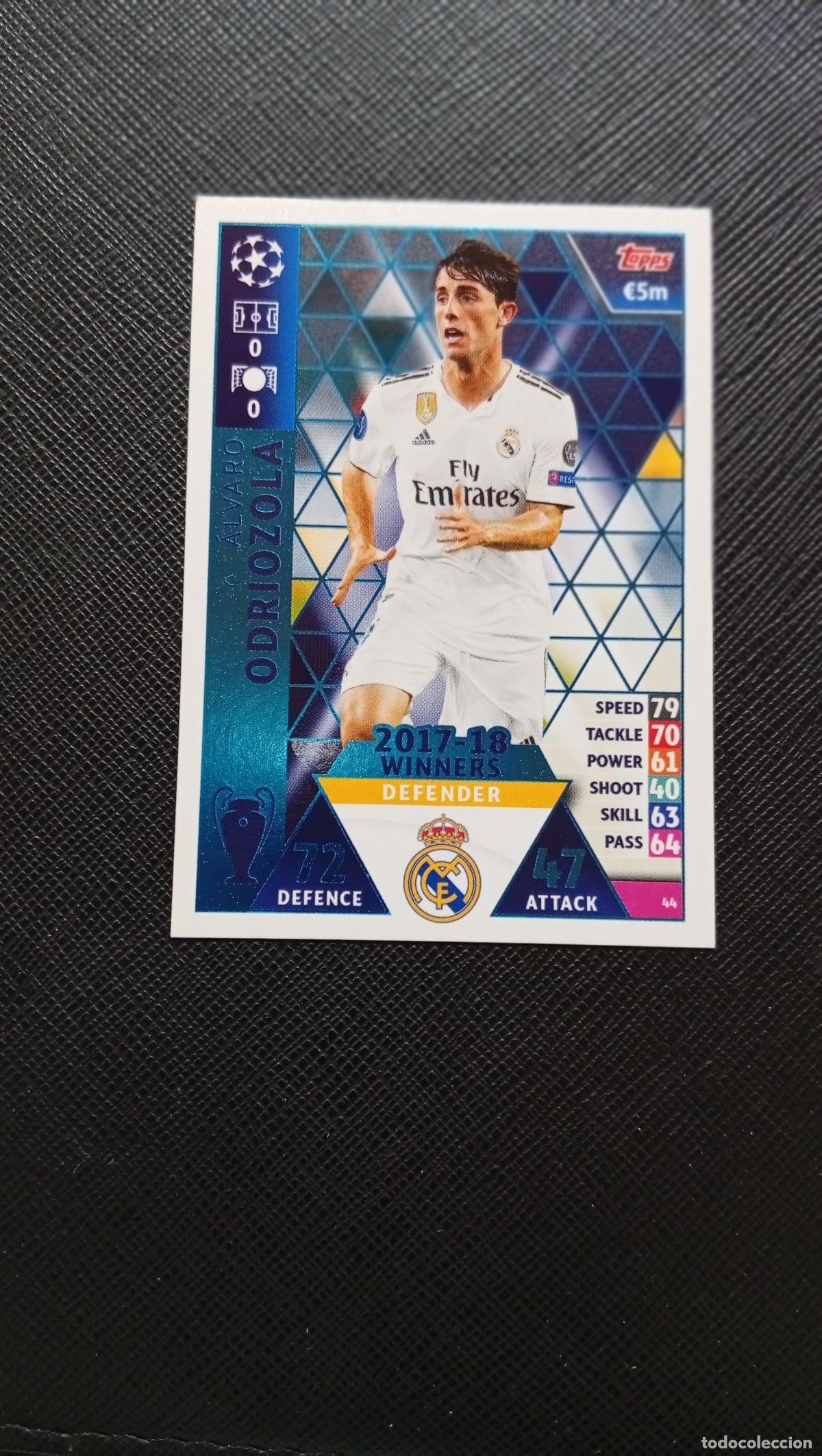 Fu&szlig;ball-Sticker: 44 ODRIOZOLA REAL MADRID TOPPS MATCH ATTAX 2018 2109 FUTBOL CROMO 18 19 - A184 PG40