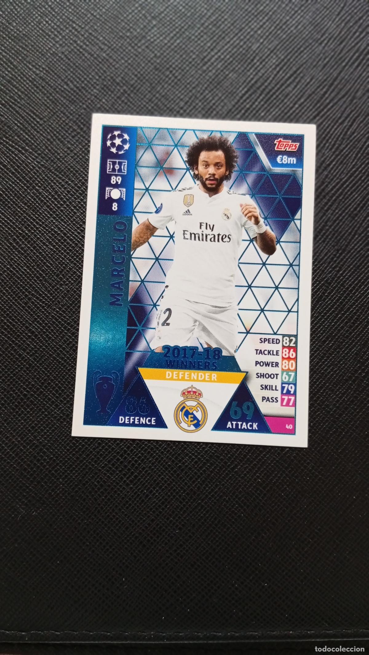 Cromos de F&uacute;tbol: 40 MARCELO REAL MADRID TOPPS MATCH ATTAX 2018 2109 FUTBOL CROMO 18 19 - A184 PG40 B