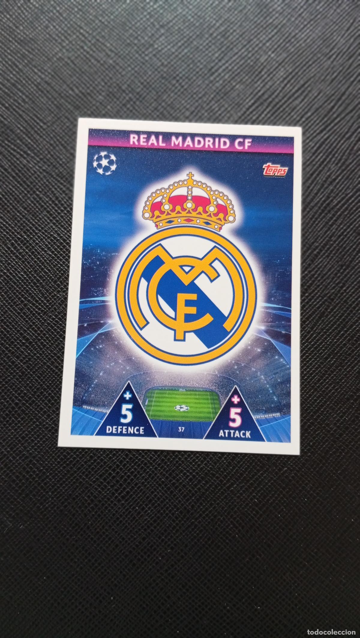 Cromos de f&uacute;tbol: 37 ESCUDO REAL MADRID TOPPS MATCH ATTAX 2018 2109 FUTBOL CROMO 18 19 - A184 PG41