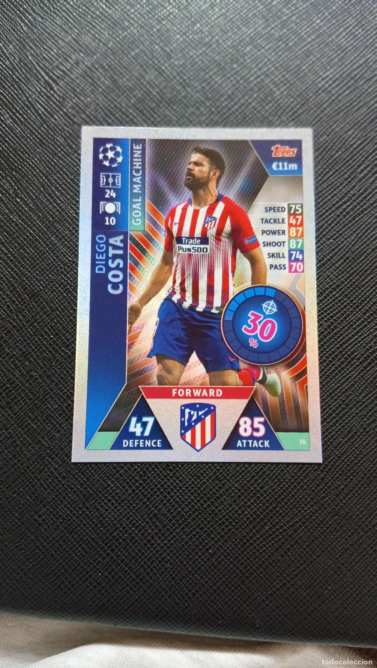 Fu&szlig;ball-Sticker: 35 DIEGO COSTA AT MADRID TOPPS MATCH ATTAX 2018 2109 FUTBOL CROMO 18 19 - A184 PG41