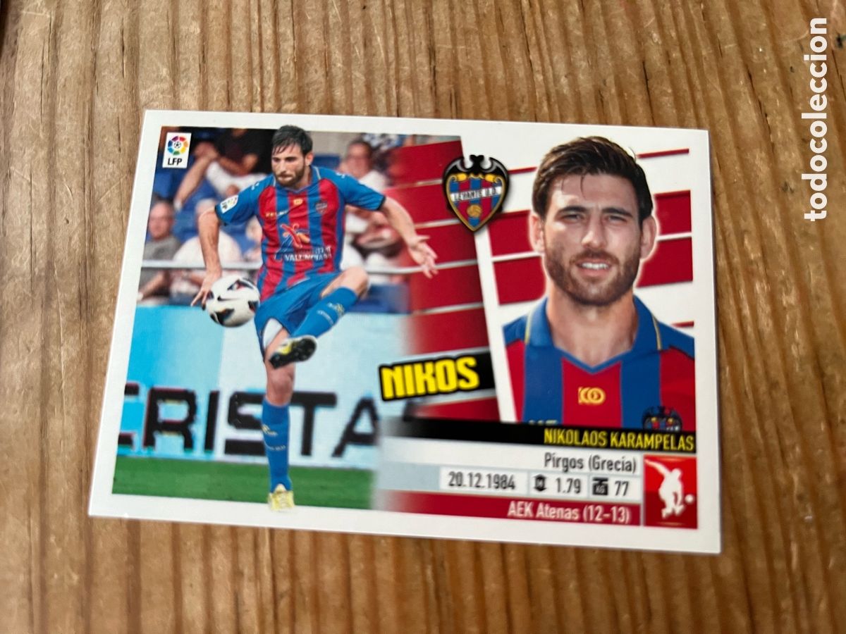 Cartes &agrave; collectionner de Football: CROMO SIN PEGAR NUNCA PEGADO ALBUM LIGA ESTE 13 14 2013 2014 LEVANTE # 5A NIKOS