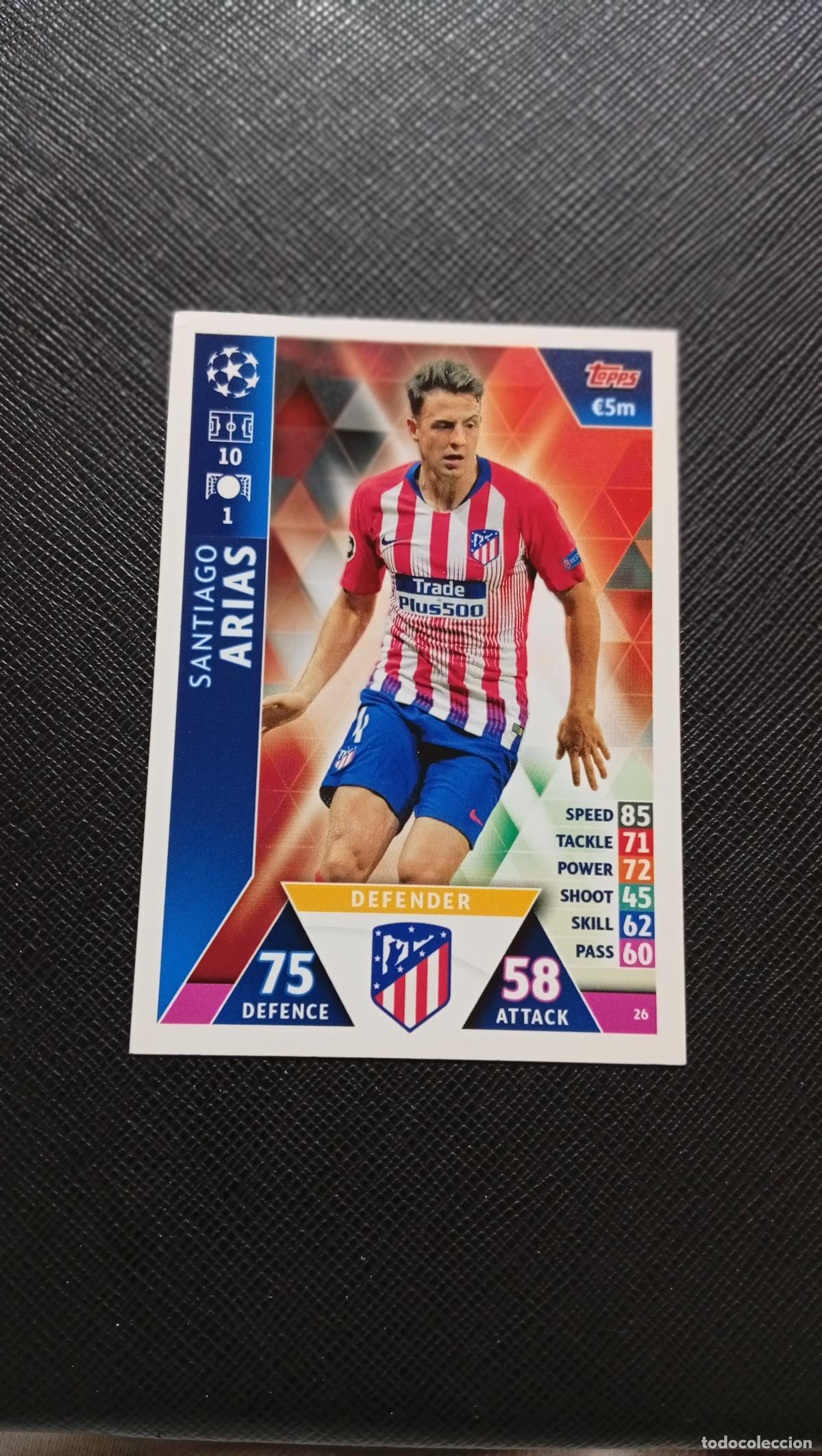 Cartes &agrave; collectionner de Football: 26 ARIAS AT MADRID TOPPS MATCH ATTAX 2018 2109 FUTBOL CROMO 18 19 - A184 PG45