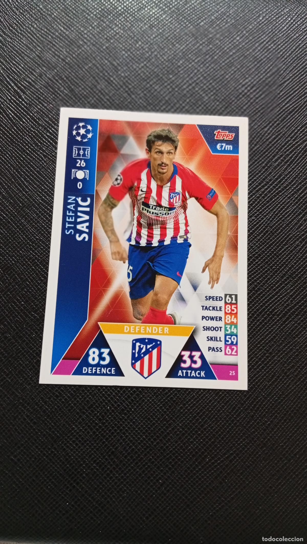 Football Stickers: 25 SAVIC AT MADRID TOPPS MATCH ATTAX 2018 2109 FUTBOL CROMO 18 19 - A184 PG45