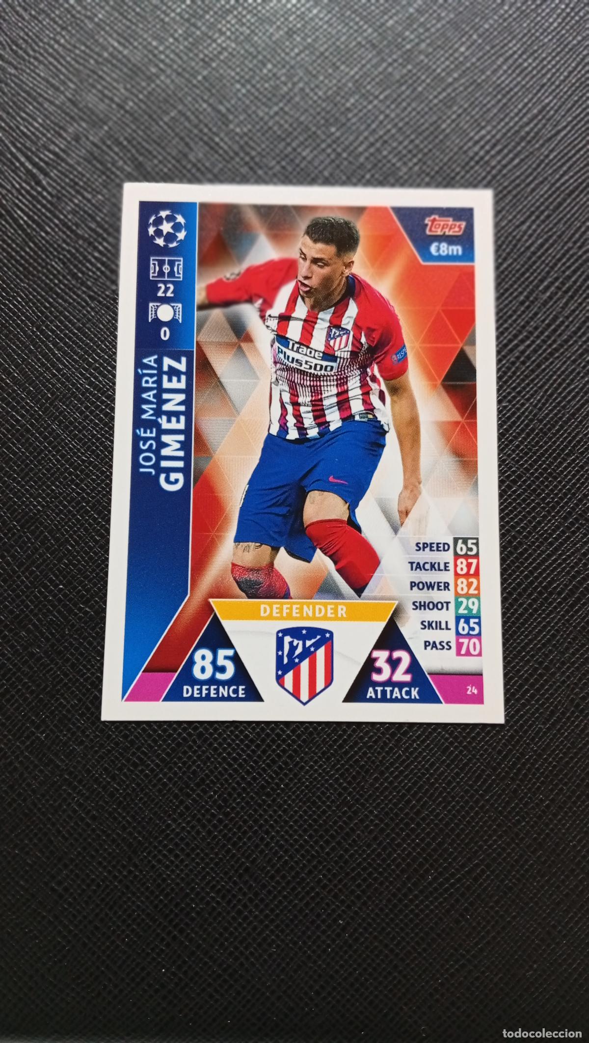 Cromos de F&uacute;tbol: 24 GIMENEZ AT MADRID TOPPS MATCH ATTAX 2018 2109 FUTBOL CROMO 18 19 - A184 PG45 C