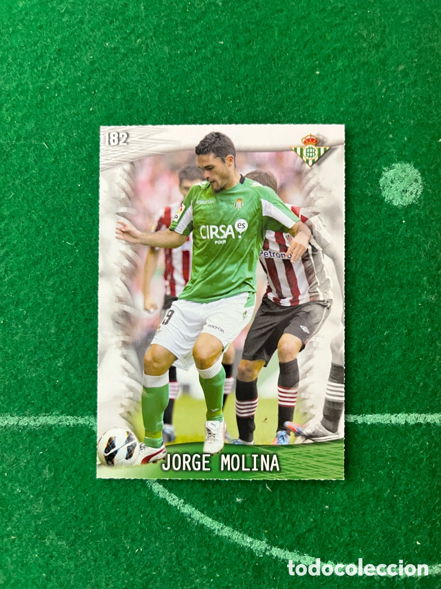 Football Stickers: 182 JORGE MOLINA REAL BETIS LAS FICHAS DE LA LIGA 2013 2014 MUNDICROMO