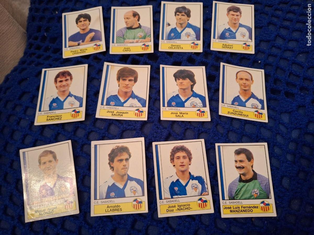Cromos de F&uacute;tbol: FUTBOL 87 86 87 panini nunca pegado lote 12 cromos sabadell alonso uribarri llabres manzanedo