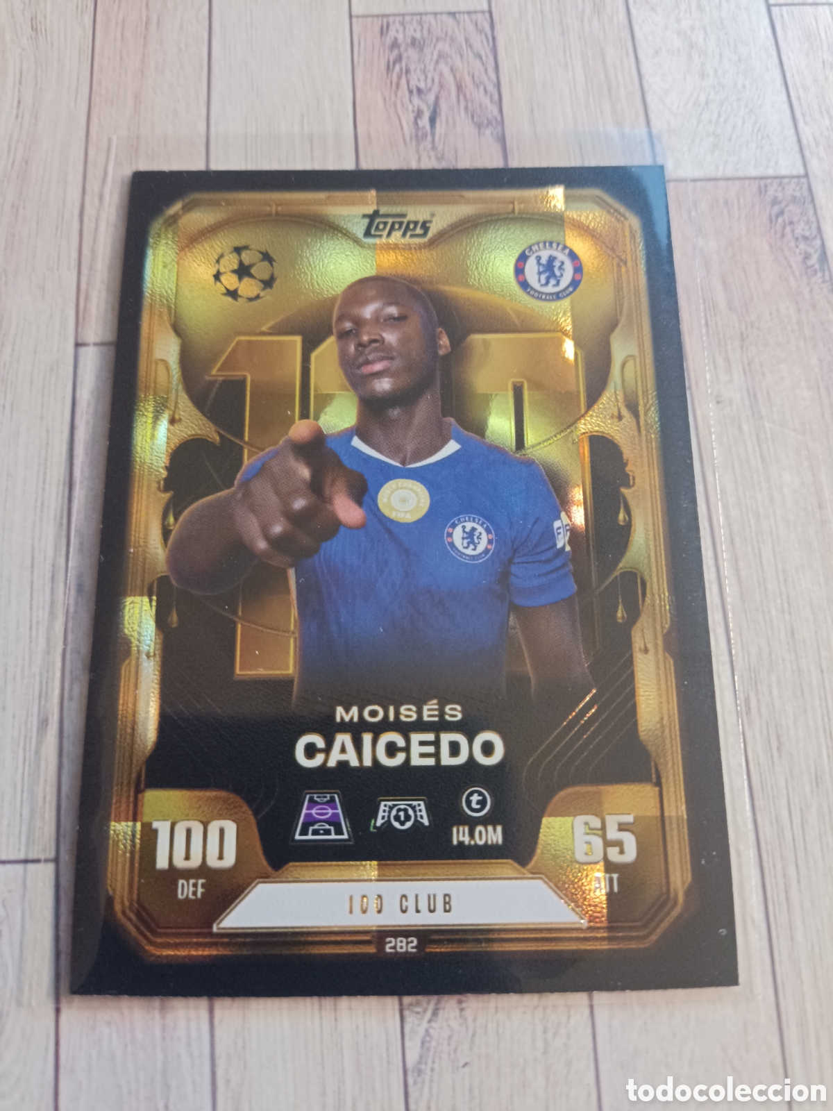 Cromos de F&uacute;tbol: 282 MOISES CAICEDO 100 CLUB CHELSEA MATCH ATTAX EXTRA CHAMPIONS 2025 2026 TOPPS 25 26