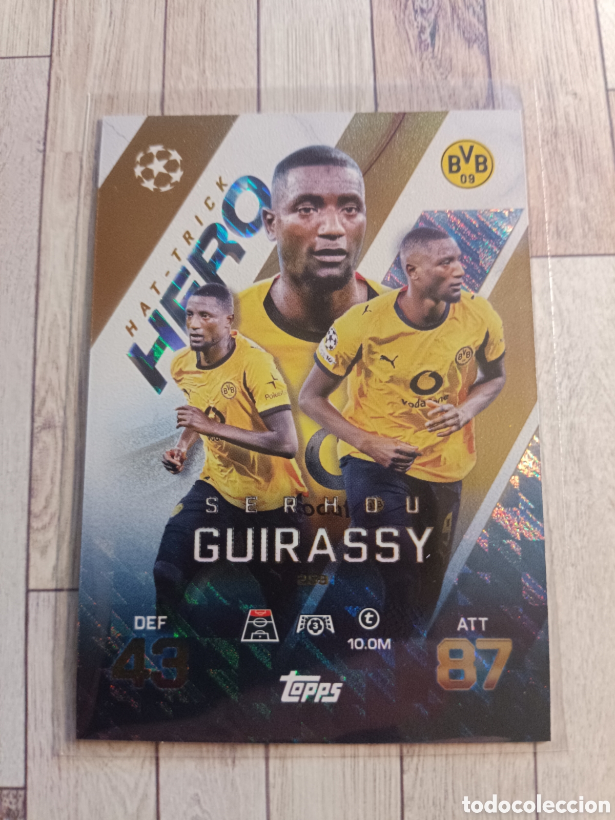 Cromos de F&uacute;tbol: 259 GUIRASSY BORUSSIA DORTMUND HAT-TRICK HERO MATCH ATTAX EXTRA CHAMPIONS 2025 2026 TOPPS 25 26