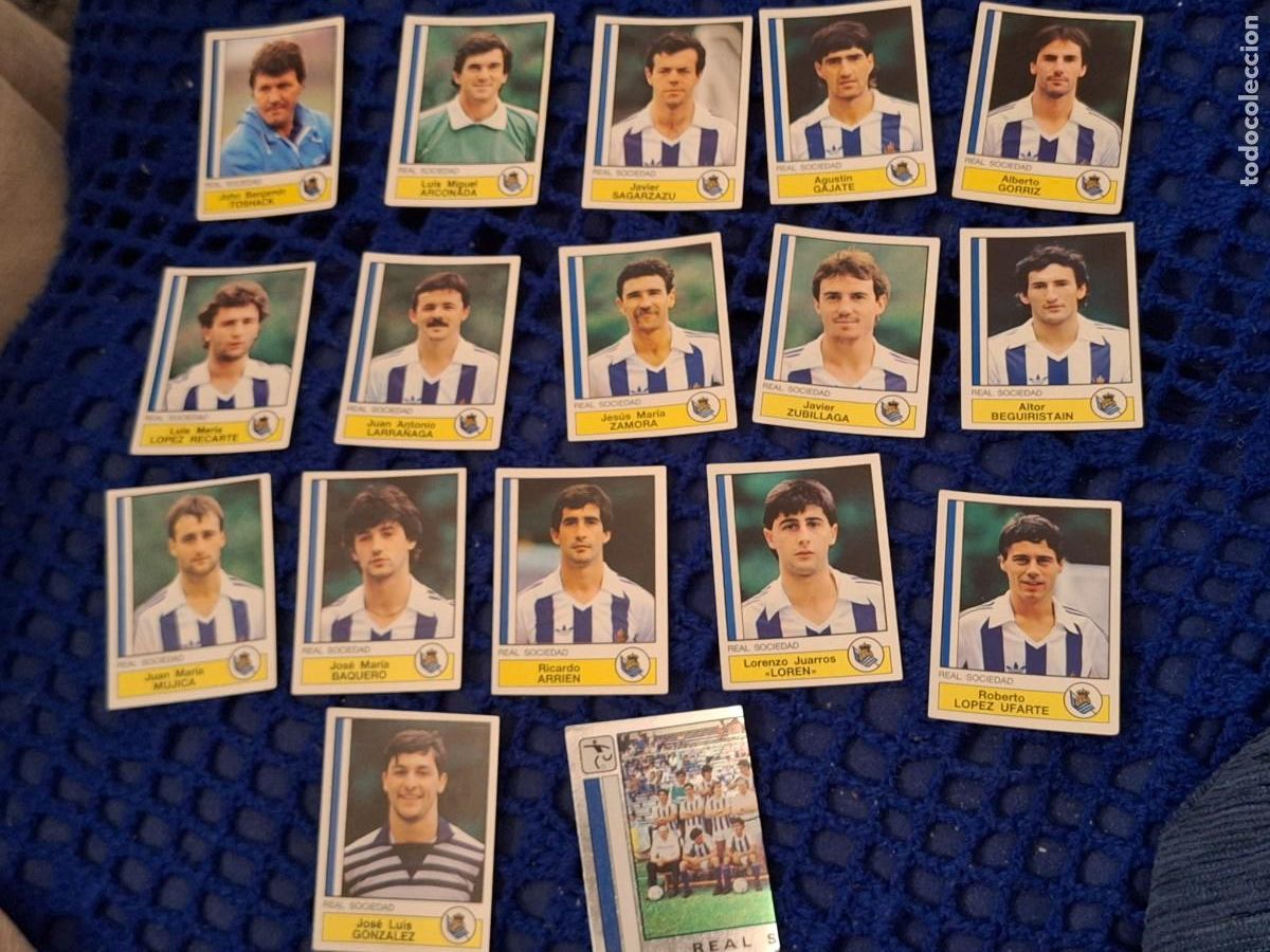 Figurine di Calcio: FUTBOL 87 86 87 panini nunca pegado lote 17 cromos completo real sociedad plantilla arconada toshack