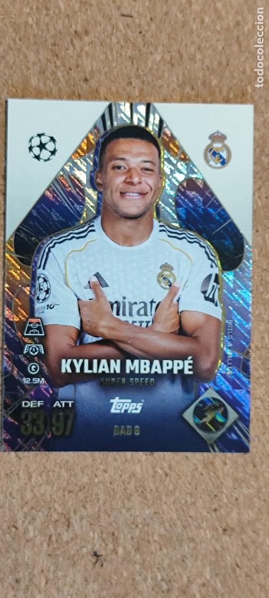 Cromos de F&uacute;tbol: MATCH ATTAX EXTRA 25/26 UCL CARD SUPER SPEED MBAPPE REAL MADRID # BAB8 TOPPS