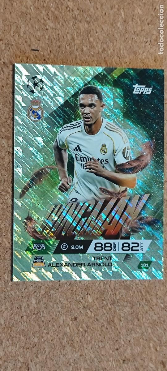 Cromos de F&uacute;tbol: MATCH ATTAX EXTRA 25/26 UCL CARD WIGMAN ALEXANDER ARNOLD REAL MADRID # 181 TOPPS