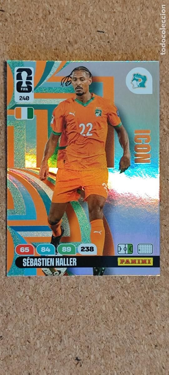 Cromos de F&uacute;tbol: ADRENALYN XL FIFA WORLD CUP 2026 CARD ICON SEBASTIAN HALLER COSTA DE MARFIL # 240 PANINI