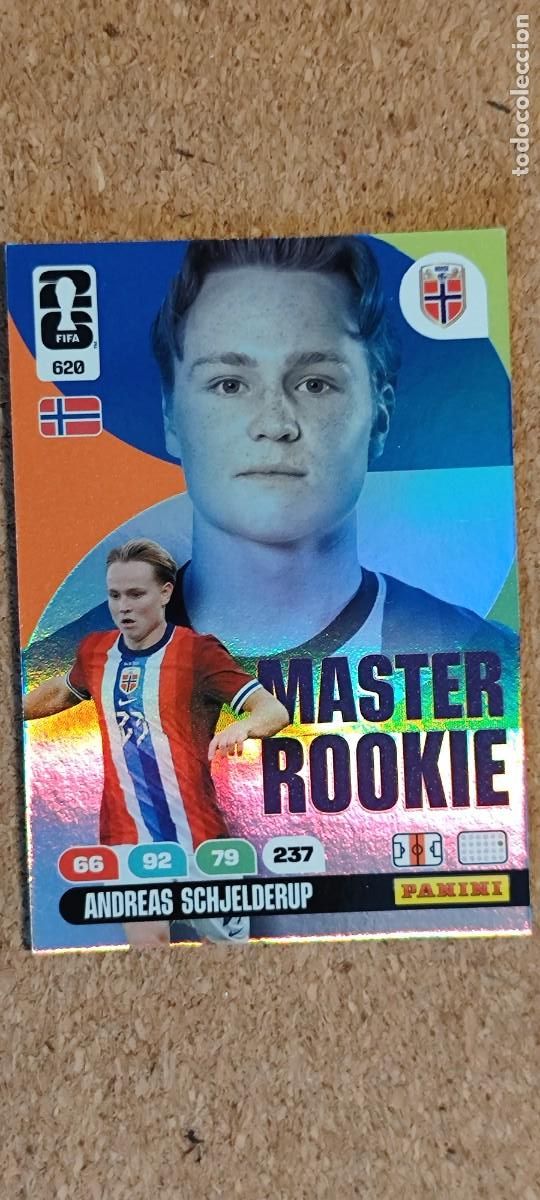 Cromos de F&uacute;tbol: ADRENALYN XL FIFA WORLD CUP 2026 CARD MASTER ROOKIE SCHJELDERUP NORUEGA # 620 PANINI