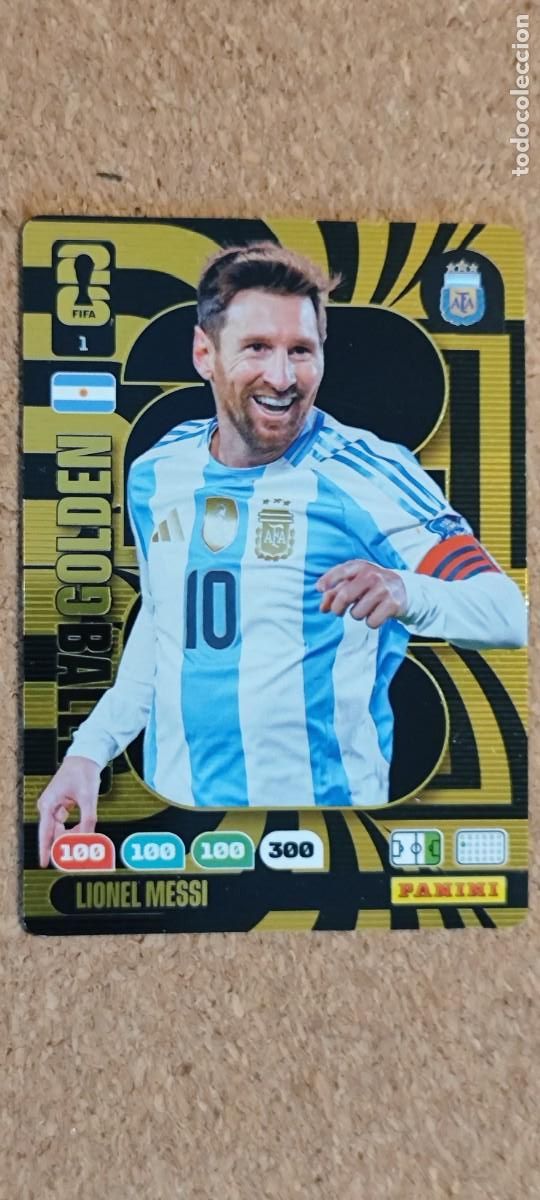 Figurine di Calcio: ADRENALYN XL FIFA WORLD CUP 2026 CARD GOLDEN BALLER LIONEL MESSI ARGENTINA # PANINI