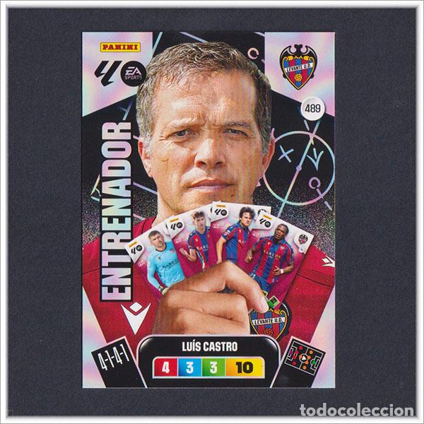 Cromos de F&uacute;tbol: ADRENALYN XL 2025 2026 25 26 PANINI ENTRENADOR 489 LUIS CASTRO LEVANTE ACTUALIZACI&Oacute;N ALBUM