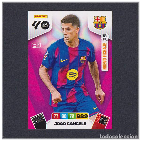 Fu&szlig;ball-Sticker: ADRENALYN XL 2025 2026 25 26 PANINI JOAO CANCELO 58 BIS NUEVO FICHAJE BARCELONA BAR&Ccedil;A ACTUALIZACI&Oacute;N