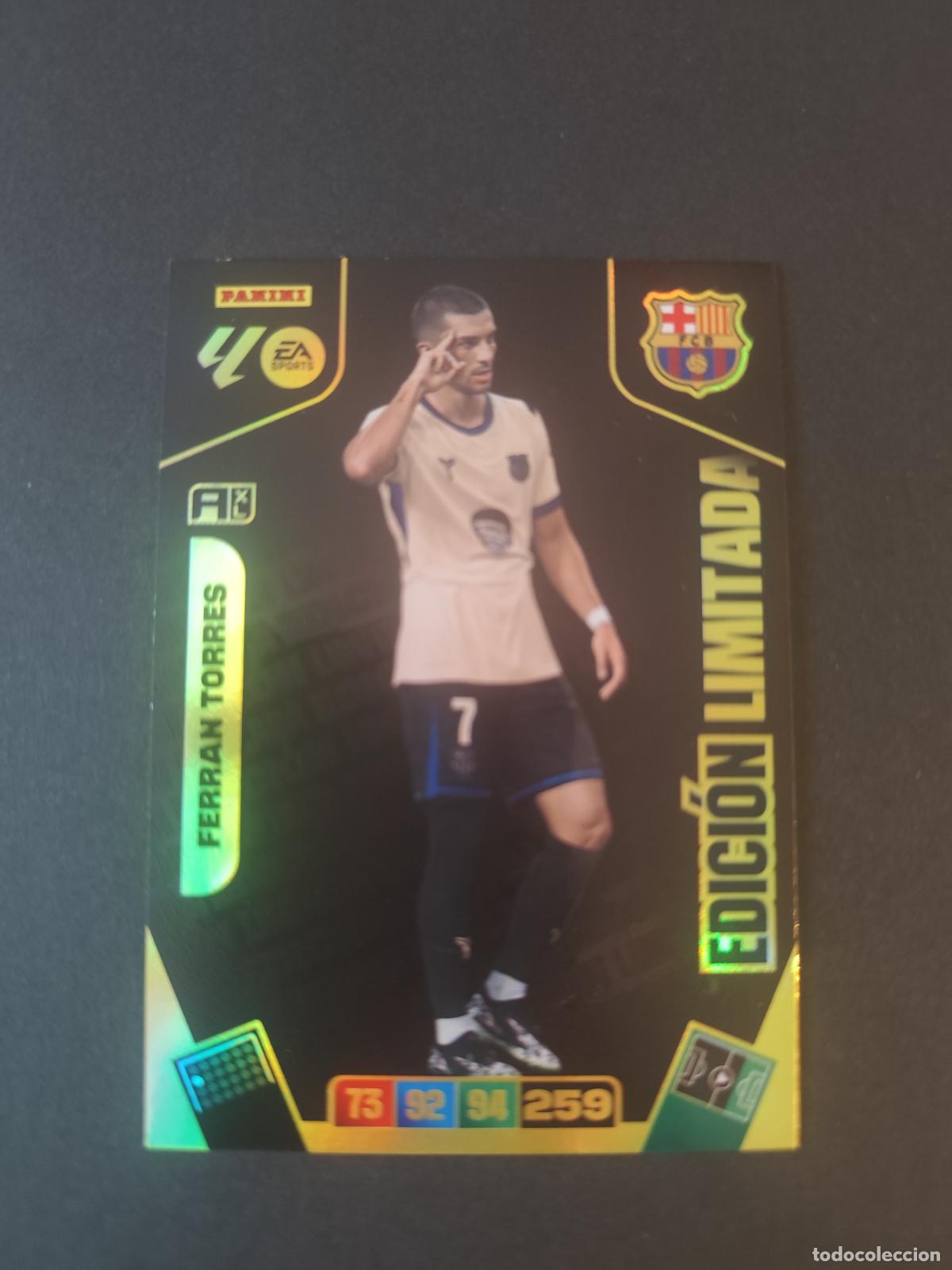 Fu&szlig;ball-Sticker: FERR&Aacute;N TORRES BARCELONA BAR&Ccedil;&Aacute; SOBRE PREMIUM EDICI&Oacute;N LIMITADA ADRENALYN 2025 2026 25 26