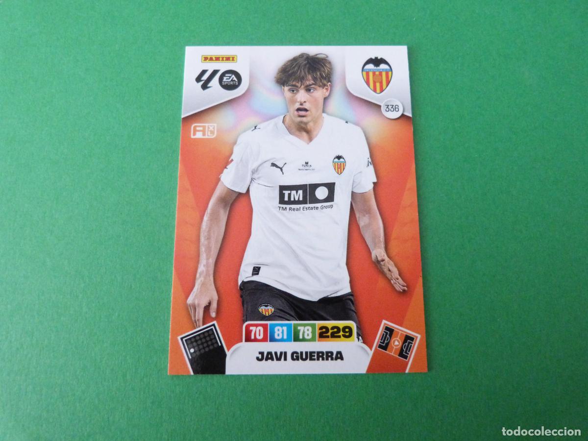 Cromos de F&uacute;tbol: TRADING CARD FUTBOL JAVI GUERRA VALENCIA C.F. N&ordm; 336 LIGA ADRENALYN XL 2025-2026/25-26 PANINI