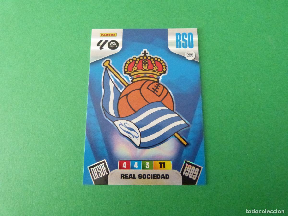Cromos de F&uacute;tbol: TRADING CARD FUTBOL ESCUDO REAL SOCIEDAD N&ordm; 289 LIGA ADRENALYN XL 2025-2026/25-26 PANINI